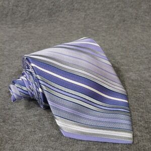 Jones New York Men's 100% Silk Purple White‎ Repp Tie